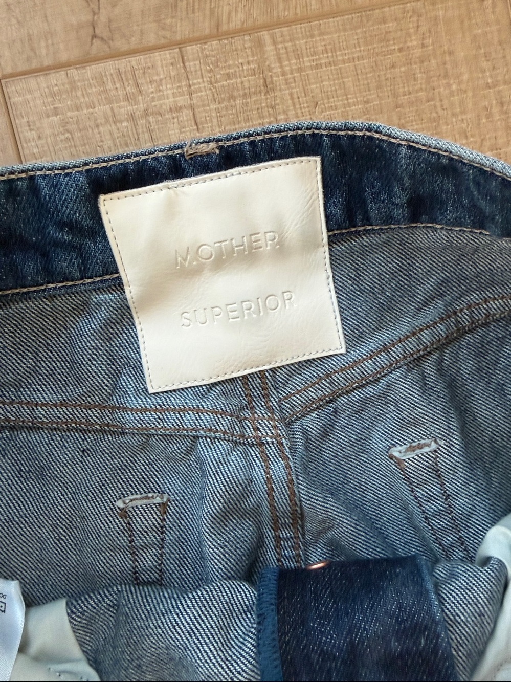 MOTHER The Tux Sidestepper Sneak Fray High-Rise Wide-Leg Jeans- NWT -Size 30 - Picture 9 of 14